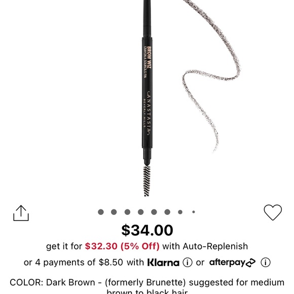 Anastasia Beverly Hill Brow Wiz Eyebrow Pencil - Dark Brown - LOT OF 2 - Picture 3 of 3